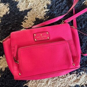 Kate Spade Fuchsia Leather Shoulder Bag
